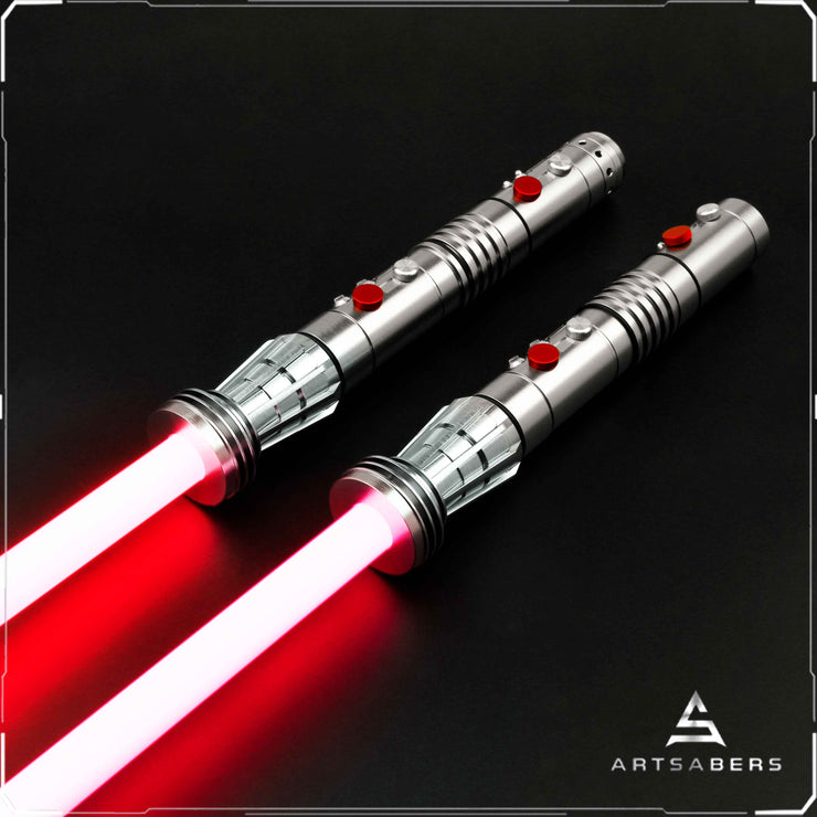 DM saber Double Bladed saber Neopixel saber Proffie 2.2 ARTSABERS Silver Chrome Finish 92cm(36")