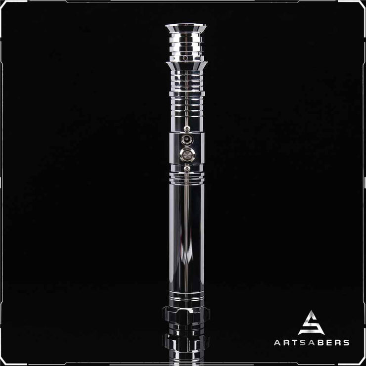 Silver R Saber Base Lit saber For Heavy Dueling ARTSABERS