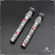 Weathered DM saber Double Bladed Saber Neopixel Saber