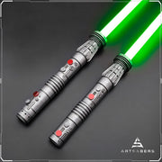 Weathered DM saber Double Bladed Saber Neopixel Saber