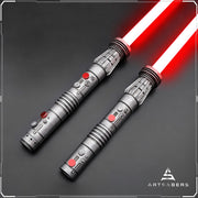 Weathered DM saber Double Bladed Saber Neopixel Saber