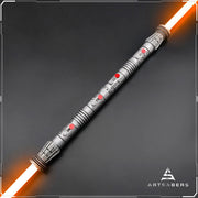 Weathered DM saber Double Bladed Saber Neopixel Saber