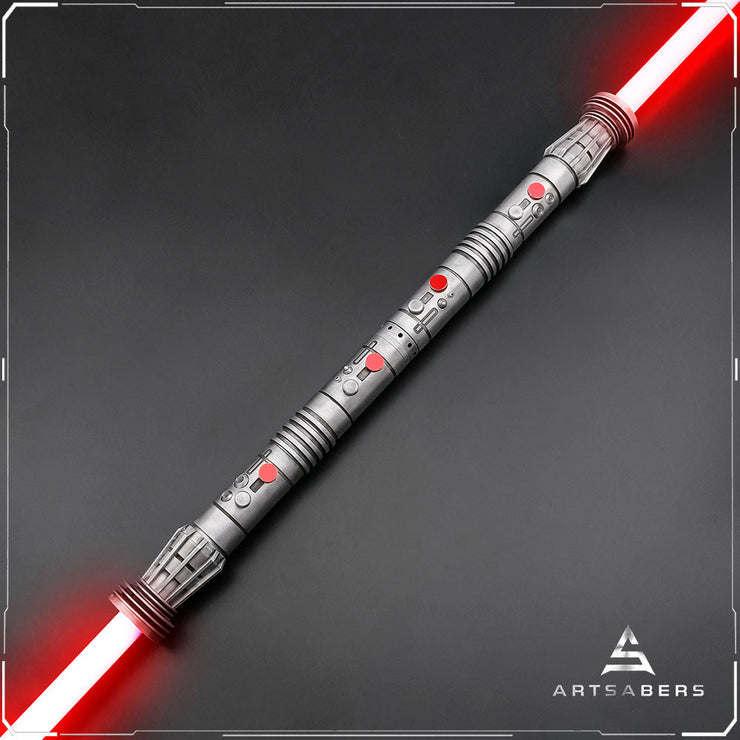 Weathered DM saber Double Bladed Saber Neopixel Saber