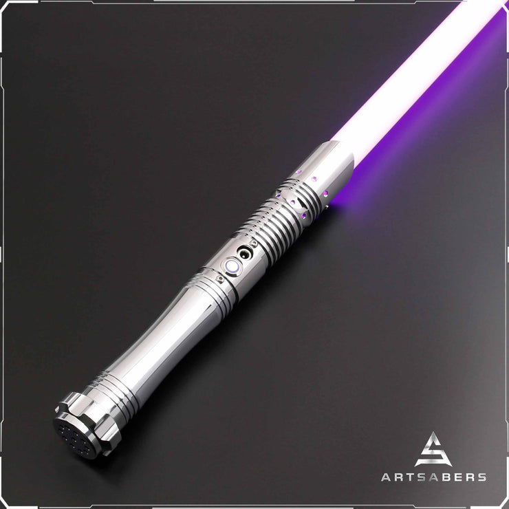 Silver Sonex saber Base Lit saber For Heavy Dueling ARTSABERS