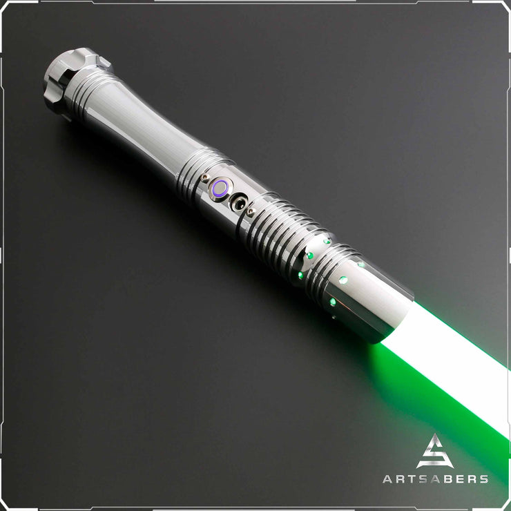 Silver Sonex saber Base Lit saber For Heavy Dueling ARTSABERS