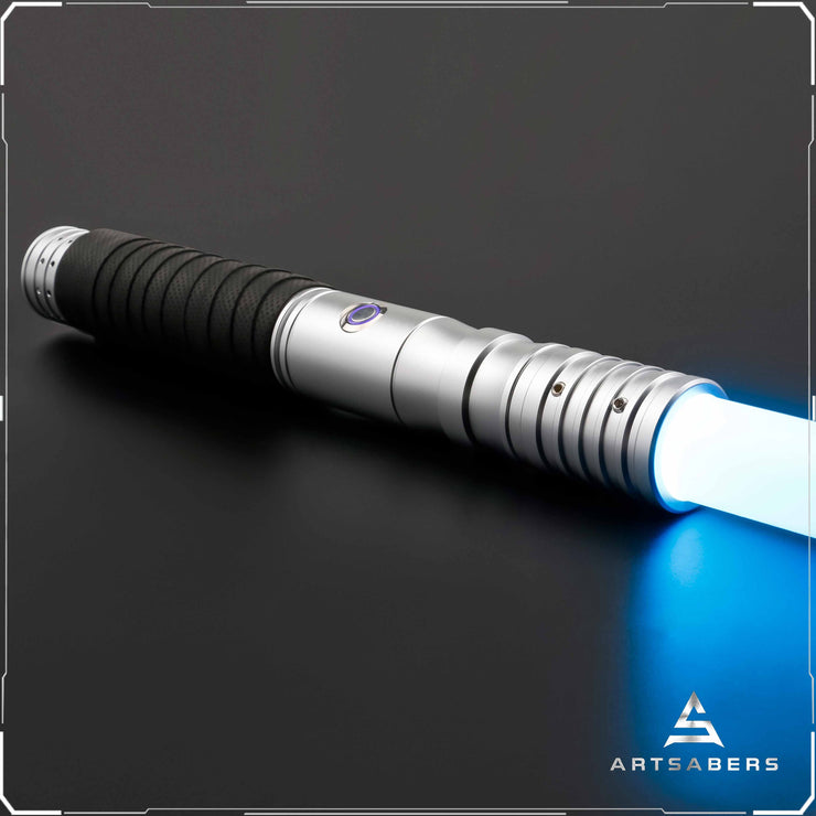 Silver VL Saber  Base Lit saber For Heavy Dueling ARTSABERS