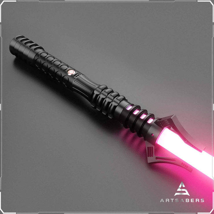 Black Crusher Base lit Blade saber Force FX Heavy Dueling saber ARTSABERS