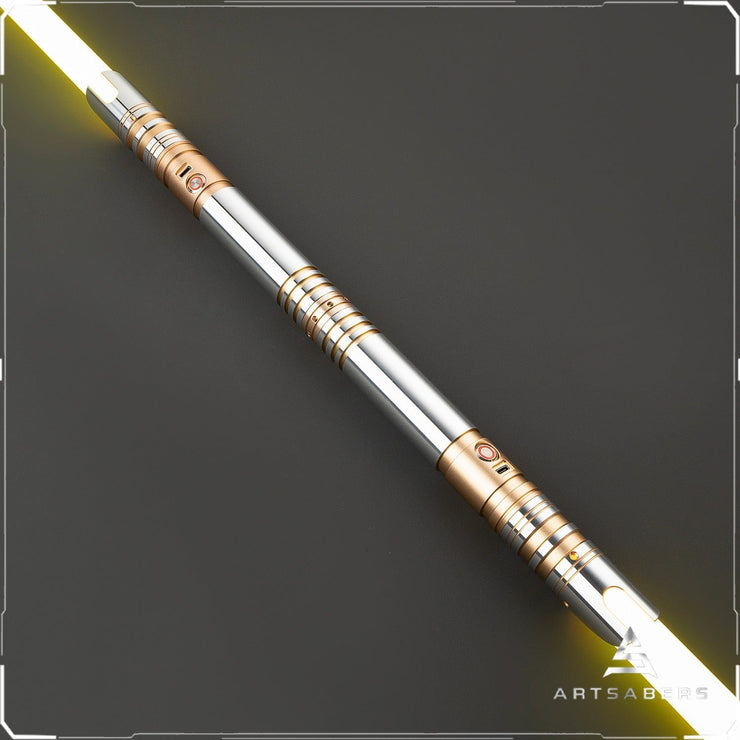 Gold Hammer Double Bladed saber Star Wars saber ARTSABERS