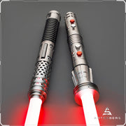 Asajj Ventress and DM saber Double Bladed saber Neopixel saber ARTSABERS