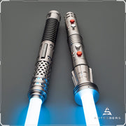 Asajj Ventress and DM saber Double Bladed saber Neopixel saber ARTSABERS